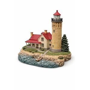 Harbour Lights Old Mackinac Lighthouse Michigan #419 1998 Coastal Decor